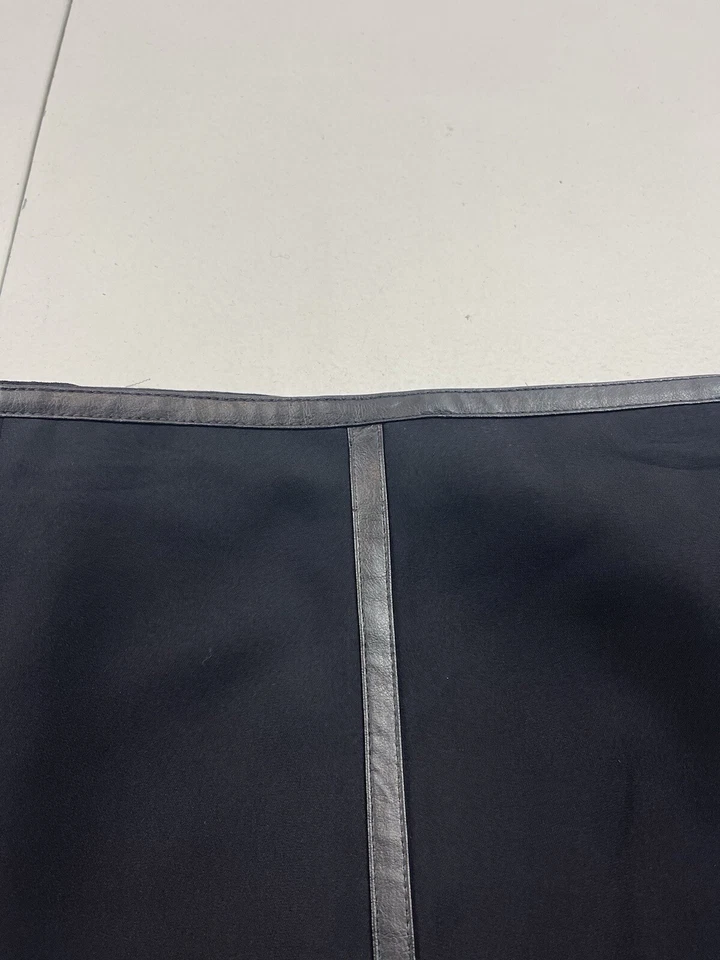 Falda Ashley Stewart Mujer Talla 22W Negra Oficina Carrera Imitación Cuero Borde Foto 2 de 4