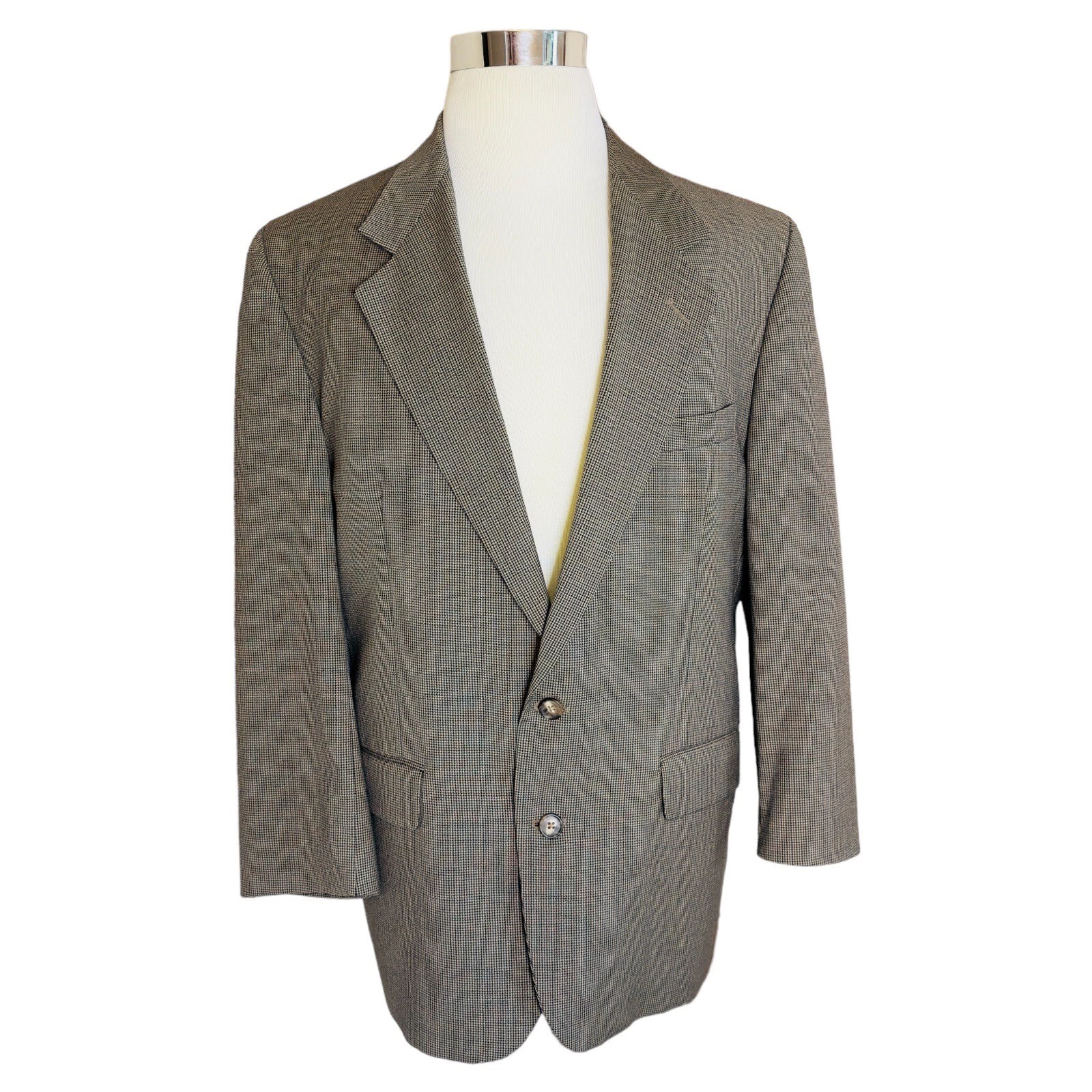 Blazer Christian Dior da uomo 42R nero beige 2 bottoni difettosi