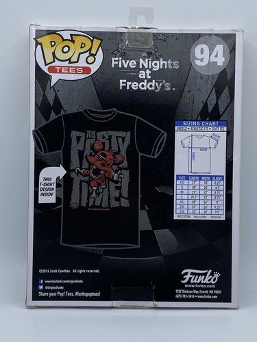 Funko Pop Tees Five Nights FNAF #94 Foxy The Pirate Limited Edition Shirt Size M - Picture 2 of 2