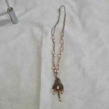 Faux Pearl  Enamel Necklace