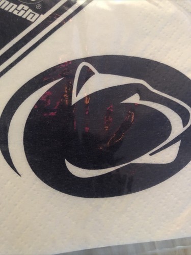 Penn State PSU 2-ply Beverage Napkins Party College Football NCAA 75 Count - Picture 8 of 8