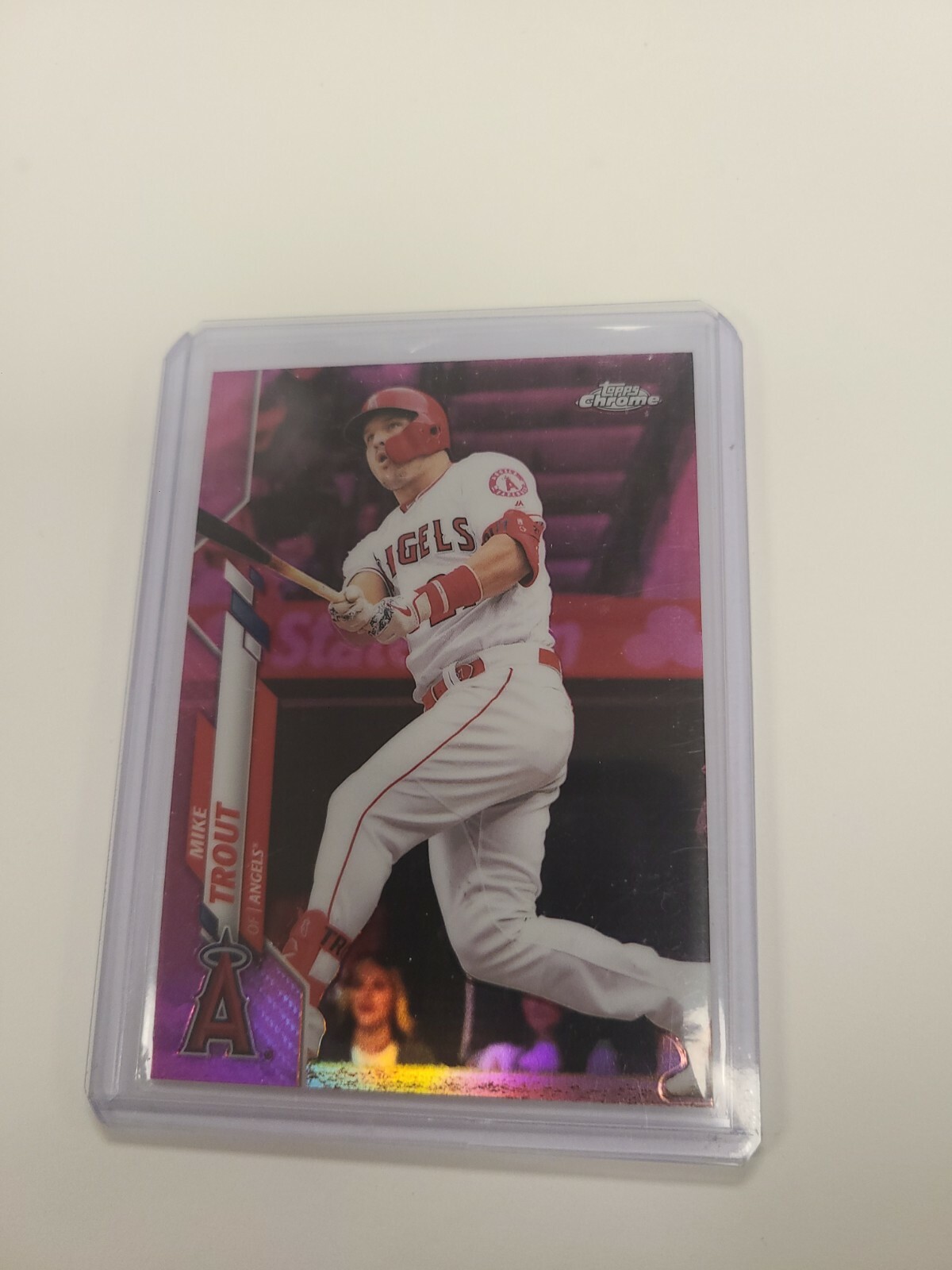 2020 TOPPS CHROME PINK REFRACTOR PARALLEL MIKE TROUT