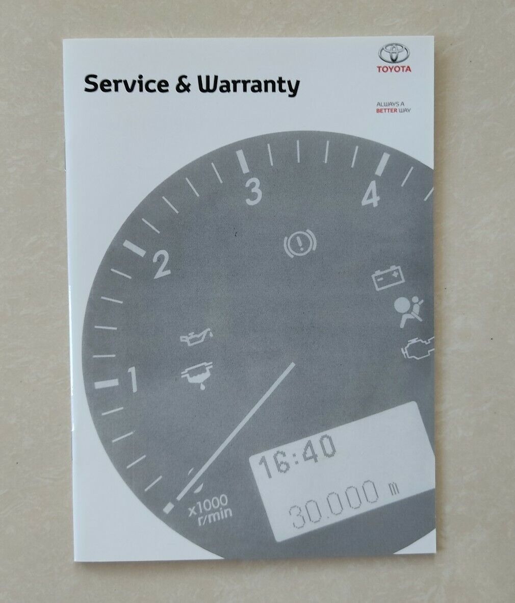 ORIGINAL NEW TOYOTA SERVICE BOOK YARIS iQ AYGO AURIS AVENSIS COROLLA