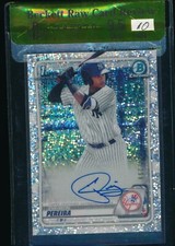 EVERSON PEREIRA AUTO 2020 Bowman Chrome SPECK REFRACTOR/299 BGS 9.5/10 GEM MINT