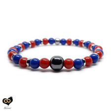 Bracciale Uomo Con Perle Colorate - Regolabile, Acciaio, Vetro, Moda - Foto 9