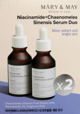 Mary & May Niacinamide + Chaenomeles Sinensis Serum 1.01 oz 2 Pack