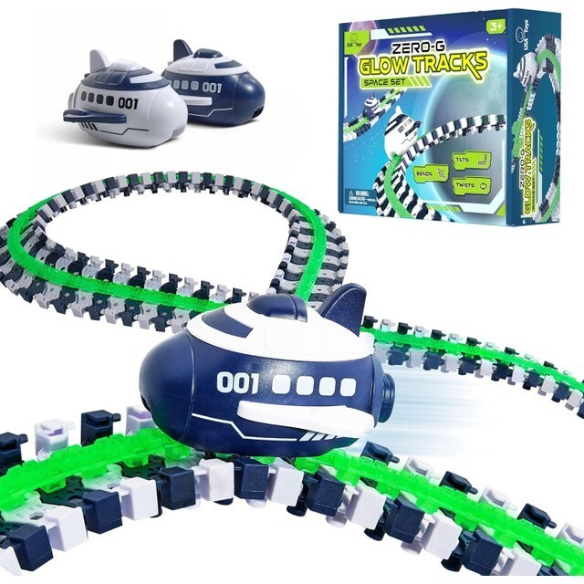 258-Piece USA Toyz Zero G Space Glow Race Track for Kids
