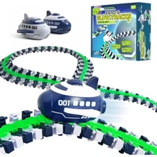 258-Piece USA Toyz Zero G Space Glow Race Track for Kids