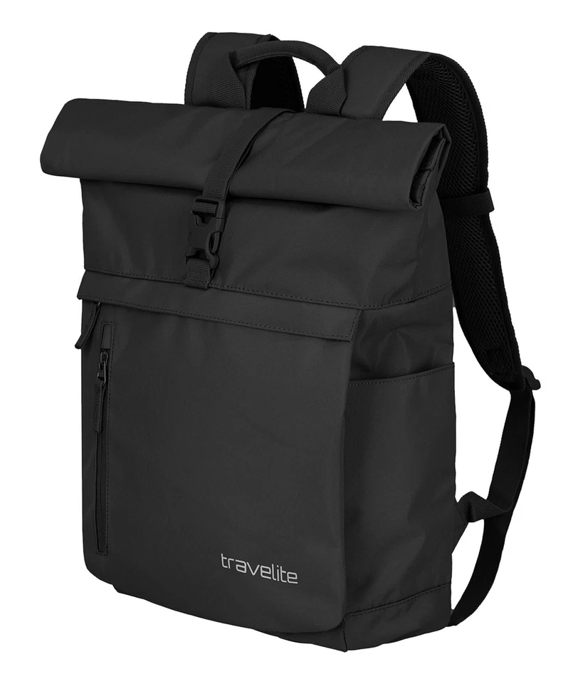 travelite Basic Rollup Backpack Rucksack Freizeitrucksack Rucksack Black - Bild 2 von 4