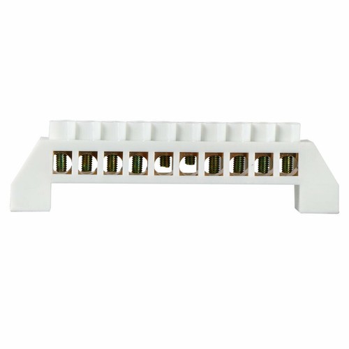 10 Holes Bridge Form Ground Wire Line Row Copper Tone Terminal Block Connector - Picture 3 of 4