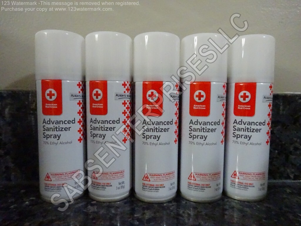 5 American Red Cross Advanced Sanitizer Spray First Aid Cleanser 3 oz. NEW