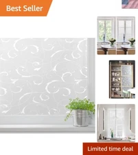 Stylish Window Cling Film, Frosted Glass Design, Easy Removal, 35.4 x 78.7 Inch