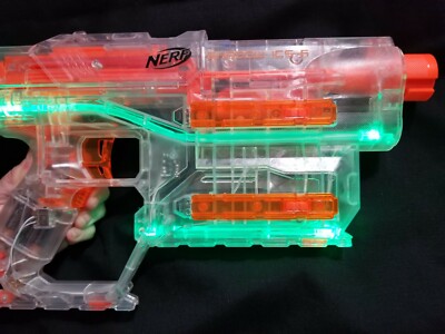 Nerf Modulus Ghost Ops Shadow ICS-6 Clear Dart Blaster Gun Lights