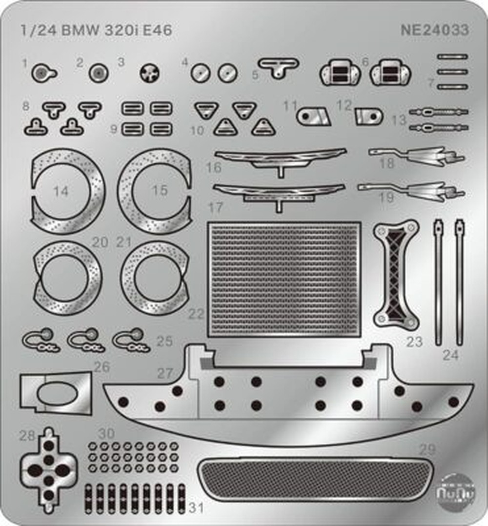 PLATZ / NuNu 1/24 DETAIL UP PARTS for BMW 320i E46 2004 ETCC WINNER Kit NE24033