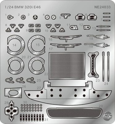Platz / NuNu 1/24 DETAIL UP PARTS for BMW 320i E46 2004 ETCC WINNER Kit NE24033
