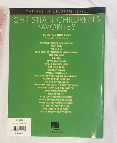 Children’s Christian Favorite 24 Songs Arranged By Phillip Keveren New - Picture 2 of 2
