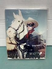 Signed Clayton Moore The Lone Ranger Color 8 X 10 Photograph