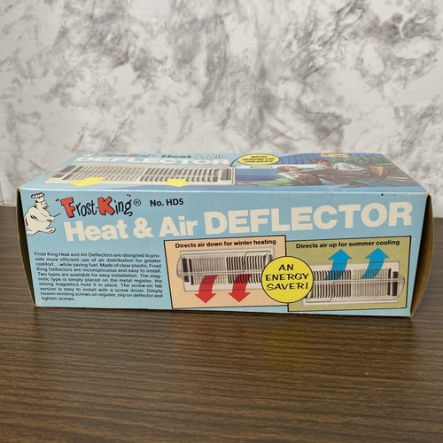 Vintage Frost King Heat & Air Deflector No.HD5 W Magnetic Holders NIP - Picture 4 of 10
