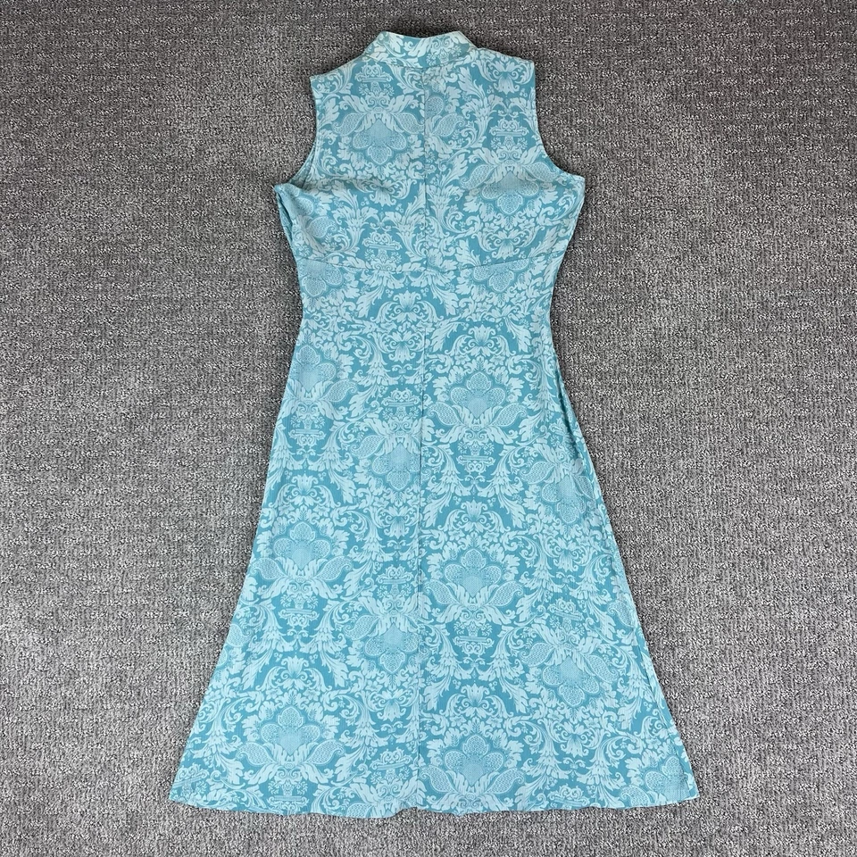 Vestido Mossimo vintage para mujer pequeño mini línea A floral cachemira seda principios de la década de 2000 Foto 2 de 4