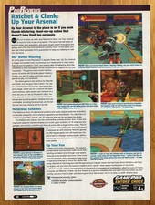 2004 Ratchet & Clank Up Your Arsenal PS2 REVIEW Print Ad/Poster Video Game Art
