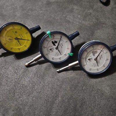 lot 3 mitutoyo indicator  No 2046S .01mm with 10mm range