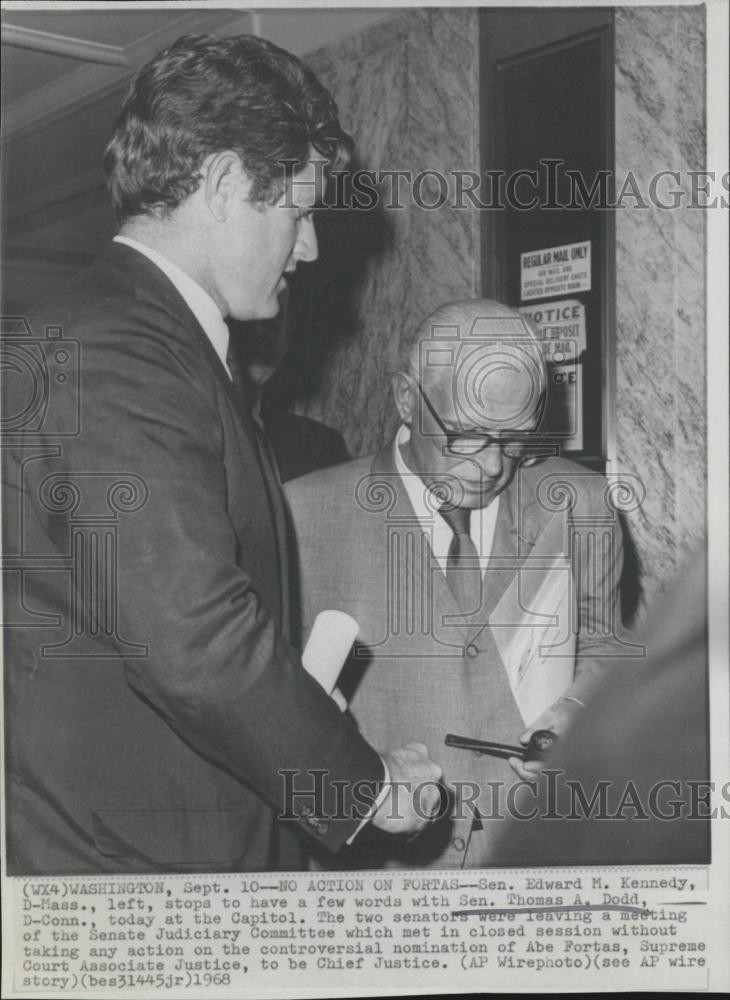 1968 Press Photo Senator Edward M Kennedy Senator Thomas A Dodd - RSG57315