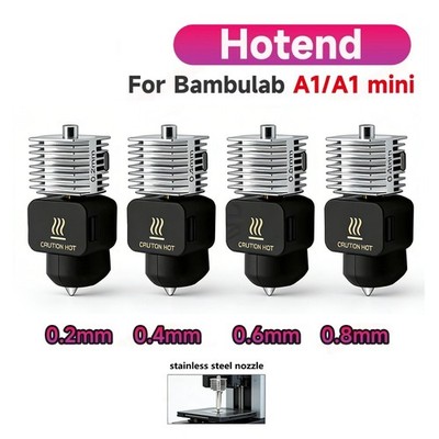 Hotend Kit For Bambu Lab A1/A1 Mini Fast Speed Hot End Hardened steel Nozzle