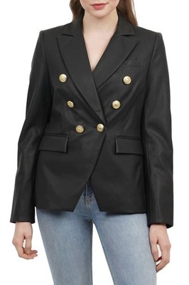 Love Token Nellie Faux Leather Double Breasted Jacket Size XS