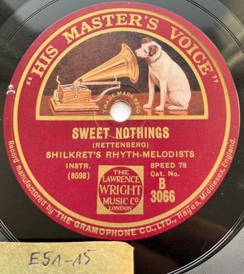 Charleston SHILKRET Sweet Nothing VICTOR ARDEN OHMAN Fashionette 78rpm Schellack