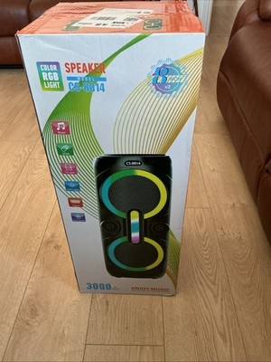 CS-4430 Tragbarer Lautsprecher, Dual 4,5 Zoll, Bluetooth USB TF Mikrofon, RGB, 20W