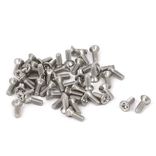 M2x6mm 304 Stainless Steel Phillips Flat Countersunk Head Machine Screws 50pcs