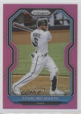 2021 Panini Prizm Tier II Pink Prizm Starling Marte #123 0ky0