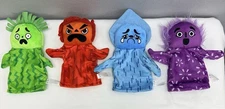 Hand2Mind Feelings Family Hand Puppets Set Of 4 Colorful Emotion Puppet