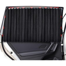 Auto Sonnenschutz Vorhang UV Schutz Privatsphäre Magnetisch Schwarz 2 Stück