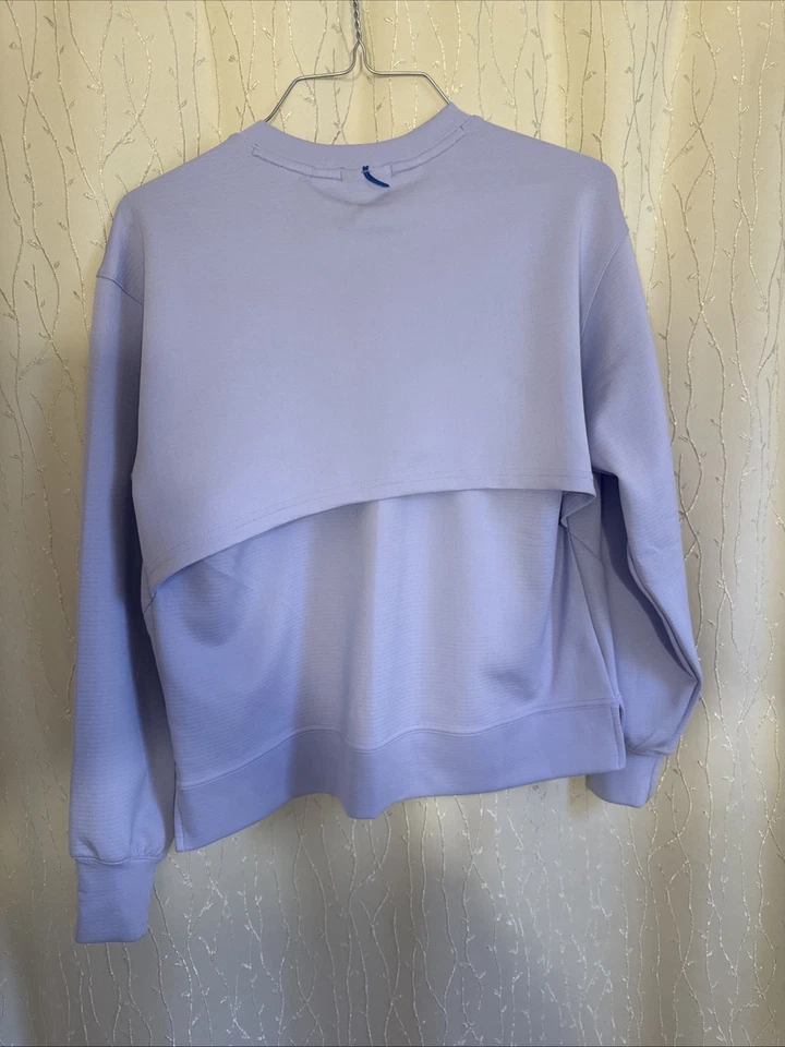 Sudadera para correr Brooks para mujer púrpura cuello redondo talla mediana Foto 3 de 3