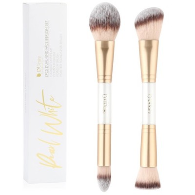 DUcare Dual Head Foundation Pinsel Gold - Contour Bronzing & Self Tanning Brush
