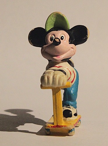 Applause Mickey Mouse on Scooter Figure Plastic Toy Figure 1980's