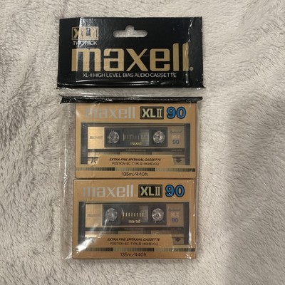 2-Maxell XLII Type II 90 Min Cassette Tape Recordable Factory