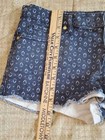 Juicy Couture Blue Starseed Blossom Stretch Denim Short Sz 29 Fray Hem Tribal  — photo 8