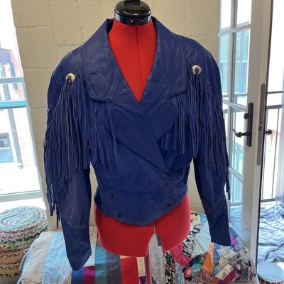 Vintage Woman s Scully Western Fringe Suede Leather Jacket Size 8