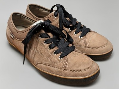 Vintage Original Simple Brand  90s Brown Leather Street Skate Shoe Mens Size 9.5