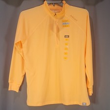 Ariat Rebar Women's L Peach Mock Neck 1/2 Zip LS Tee Moisture Wicking