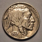 Nicer low mintage 1937 P Buffalo Head Nickel