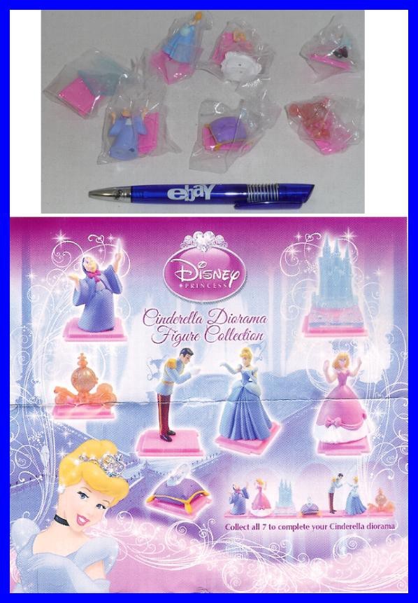 RAR Set 7 Figuren Sammlung ASCHENPUTTEL DIORAMA Cinderella DISNEY ORIGINAL Tomy 4990₽