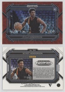 2023 Prizm Draft Picks Choice Red Variations /88 Scoot Henderson #24 Rookie RC