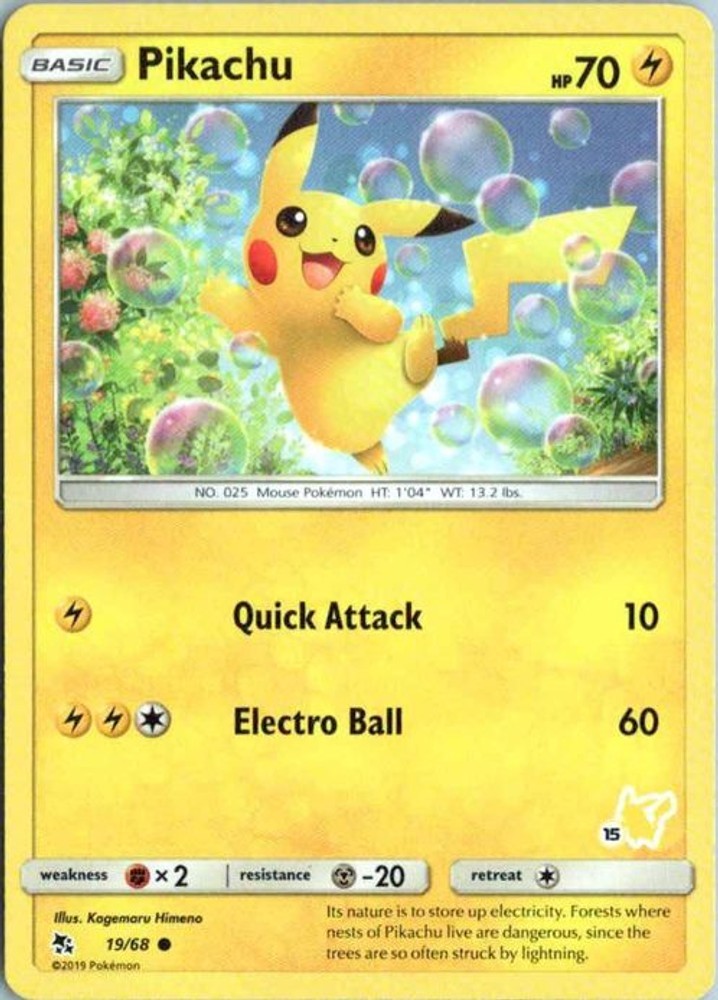 Pikachu (#15 Pikachu Stamped) 019/068 BTA Near Mint
