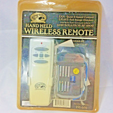 Hampton Bay Ceiling Fan Replacement Remote Control Wireless 3 Speed Fit Most Fan