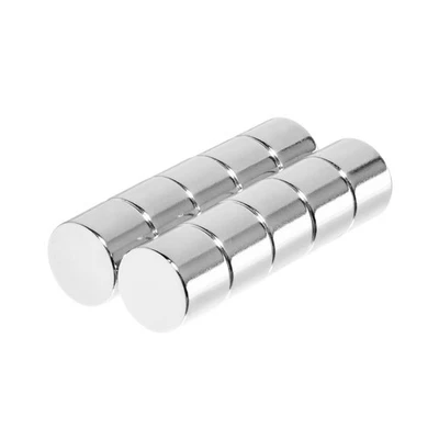 1/2 x 3/8 Inch Strong Neodymium Rare Earth Disc Magnets N35 (10 Pack) - Image 1 of 2