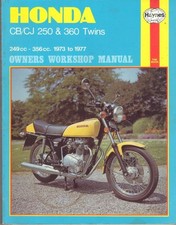 HONDA CB250 G5,CB250 K5,CB360,CJ250 T,CJ360 T HAYNES MANUAL 1973-1977
