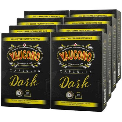 Dark Roast Espresso Capsules, 100% Puerto Rican Coffee, 144 Count